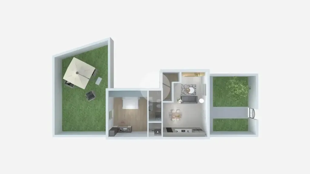 Plan - Bilocale with Private Garden in Vigevano