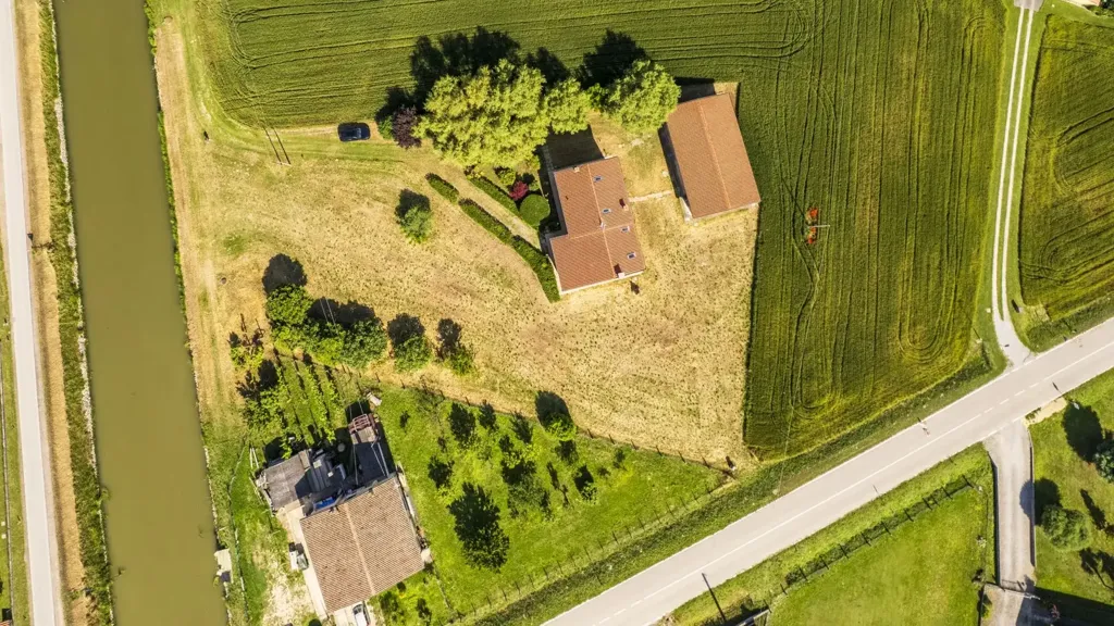 Vue aérienne - Villa with Garden and Caminetto in Codevigo