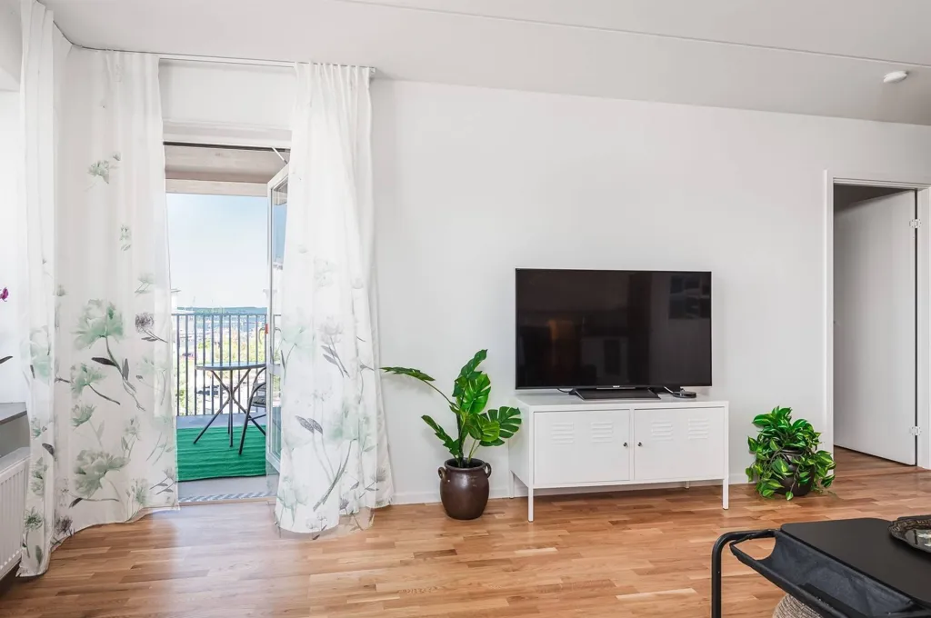 Séjour - Modern Flat with Balcony in Lindö Strand