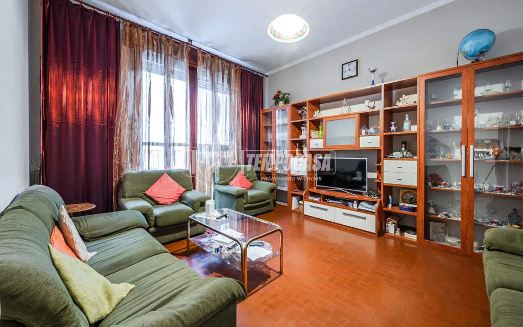Living Room - First-Floor Apartment with Two Balconies in Faenza