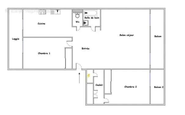 Plan - Appartement avec vue sur Lyon au 10ème étage