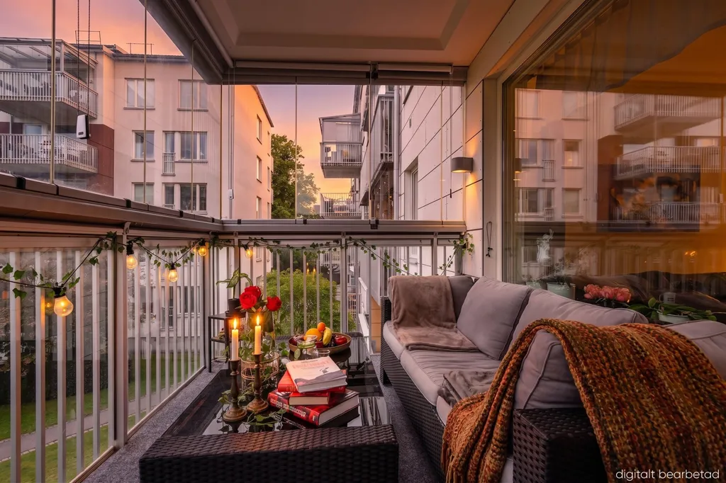 Balcone - Efficient Two-Bedroom Flat with South-Facing Balcony in Gothenburg