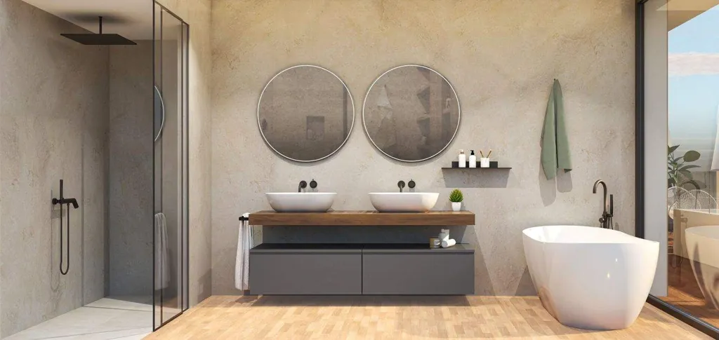 Salles de bain - Penthouse with Terrace in Klagenfurt