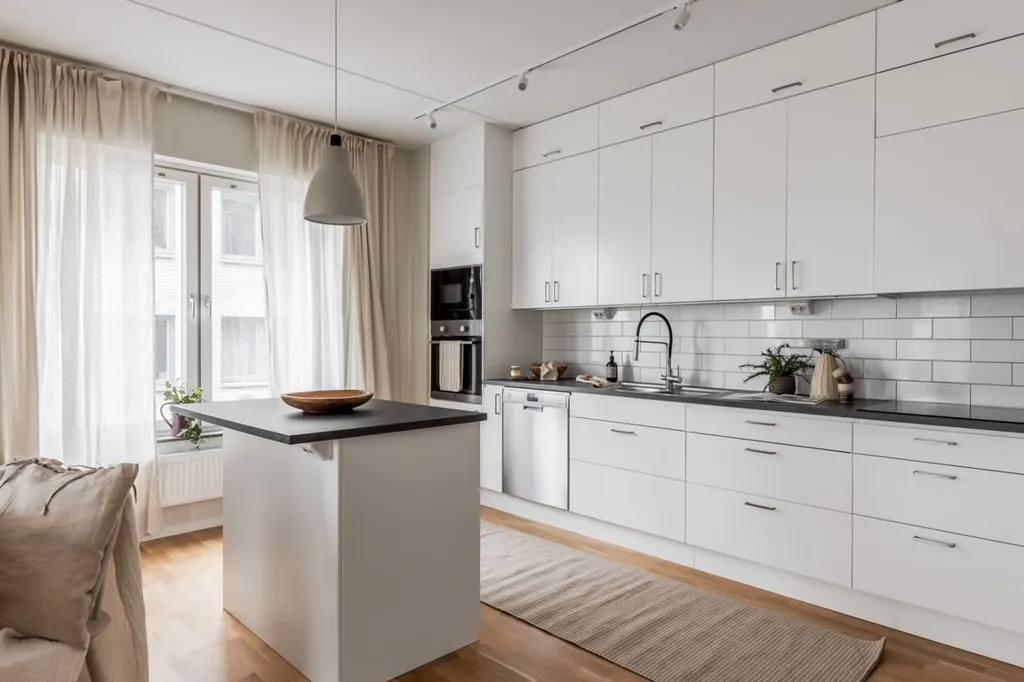 Cuisine - Modern Flat with Glass Balcony in Österplan