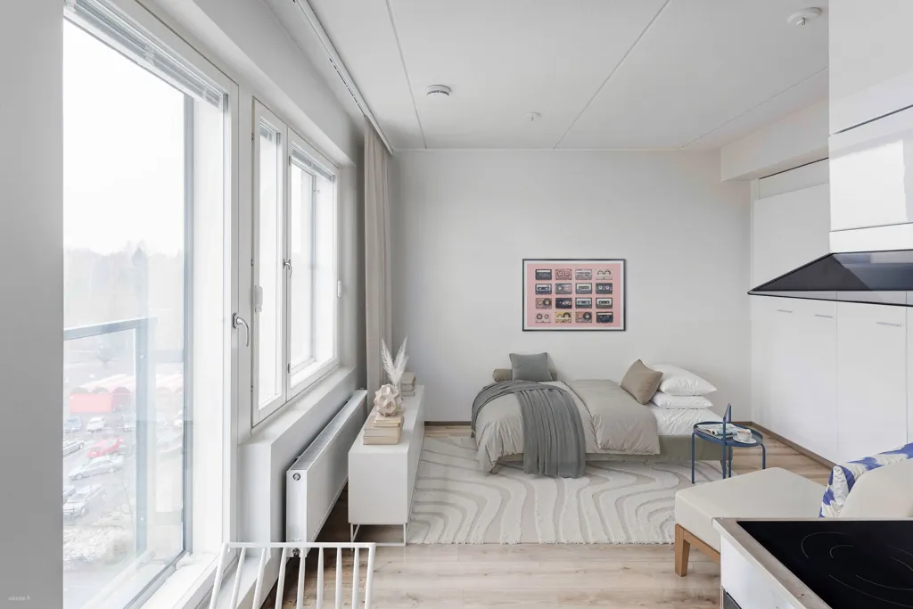 Séjour - 1-Bedroom Flat with French Balcony in Vantaa