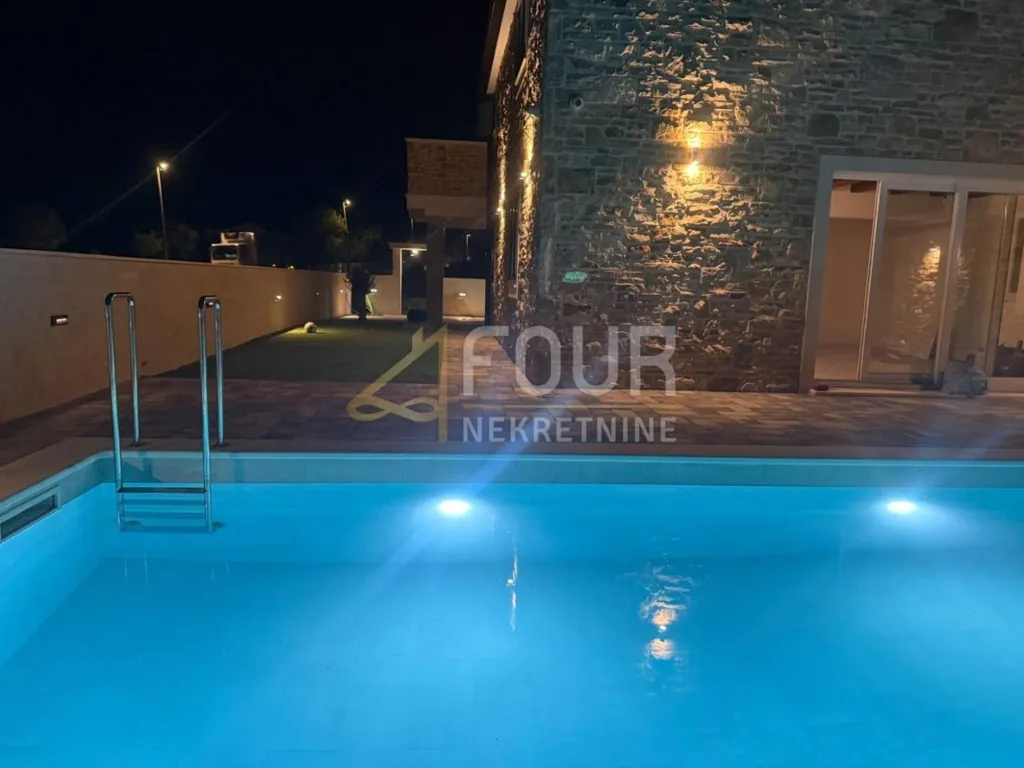 Piscina - Dalmatian Stone Villa with Pool in Vrsi, Zadar