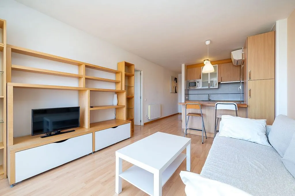 Living Room - 1-Bed Apartment with Pool in Cala Major