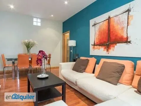 Living Room - Bright Apartment with Balcony in Chueca, Madrid