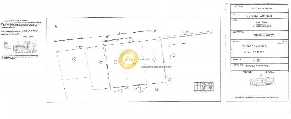 Plaan - Plot with Sea View in Nea Makri Centre