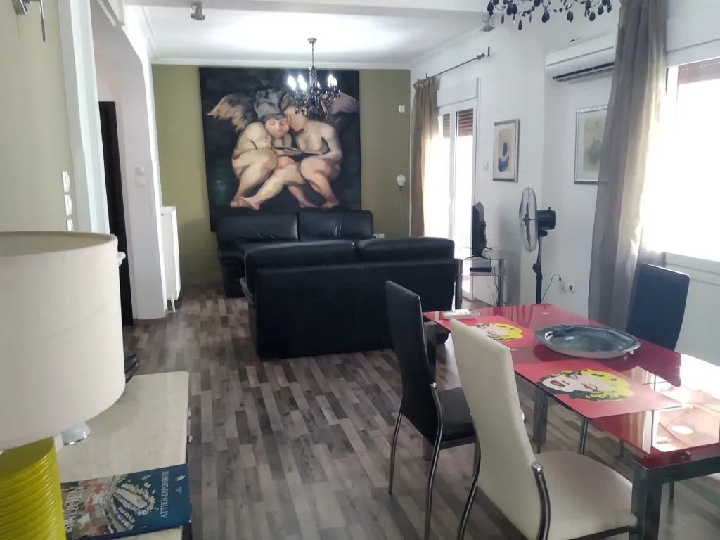 Living Room - Renovated Flat with Balcony in Exarchia, Athens