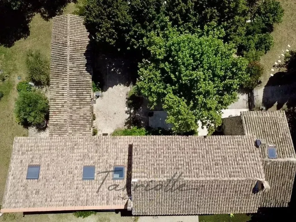 Vue aérienne - Mas en Pierre avec Piscine près de Grignan