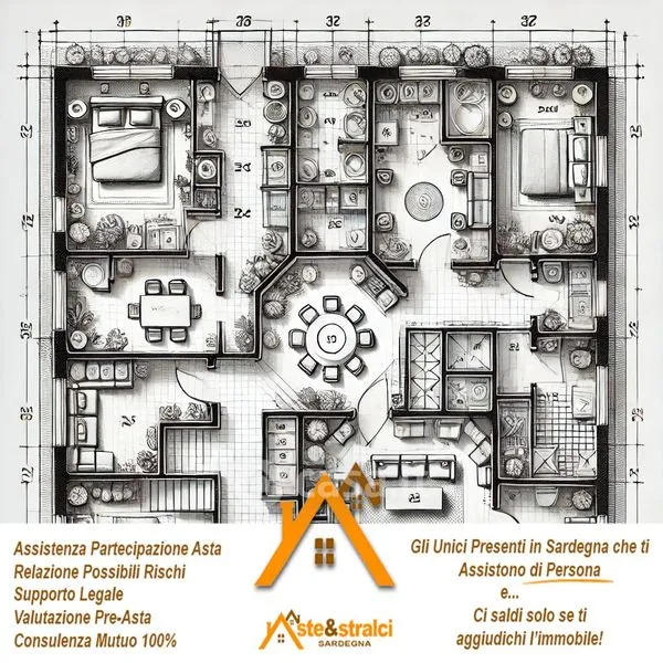 Apartment with Balcony in Bosa
