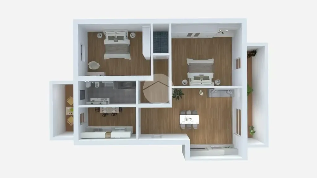Plan - Rustic-Style Apartment with Balcony in Florence