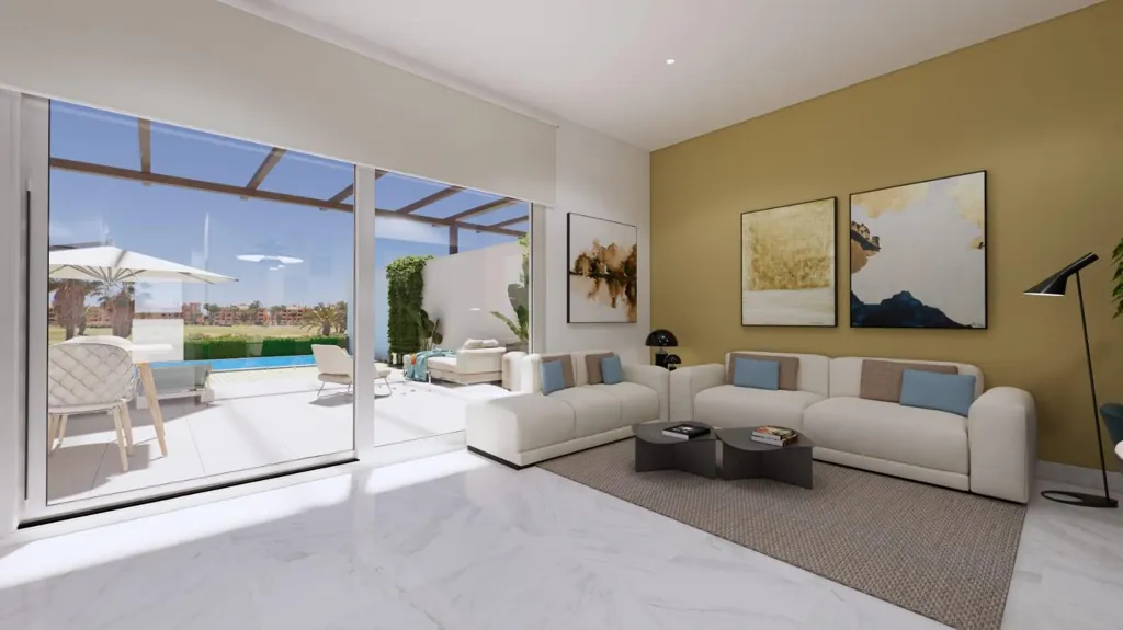 Séjour - Semi-Detached Villa with Pool in Los Alcázares