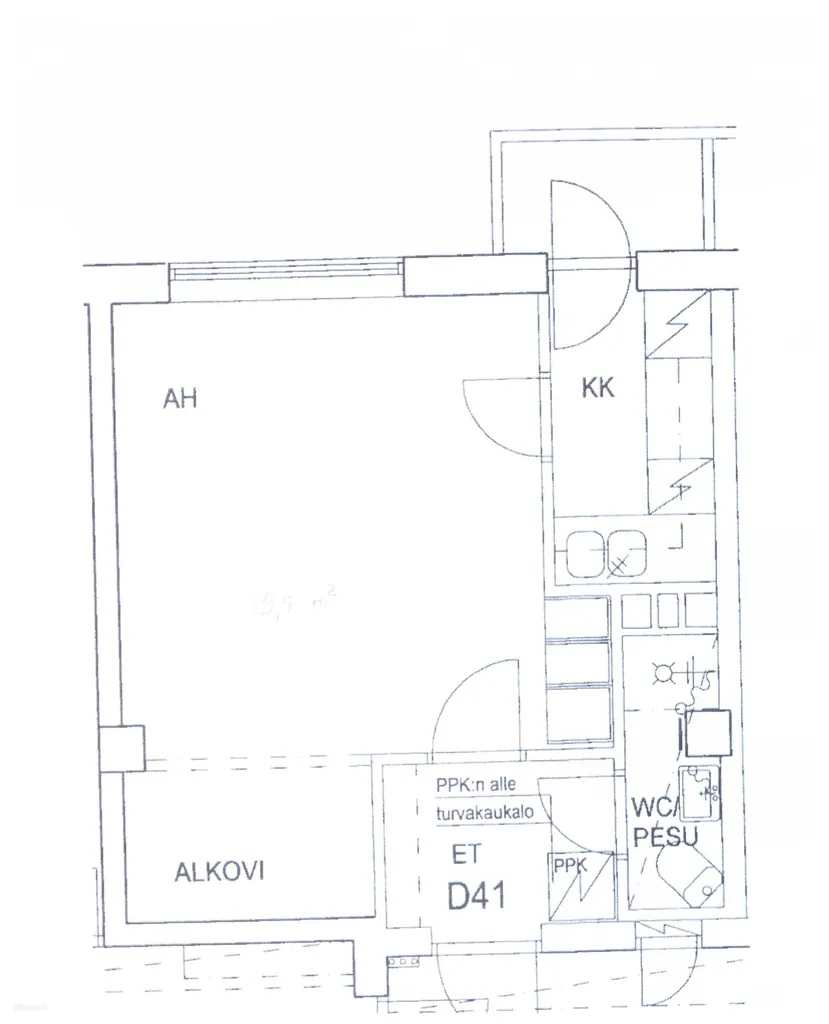 Plaan - Apartment with South Balcony in Tampere