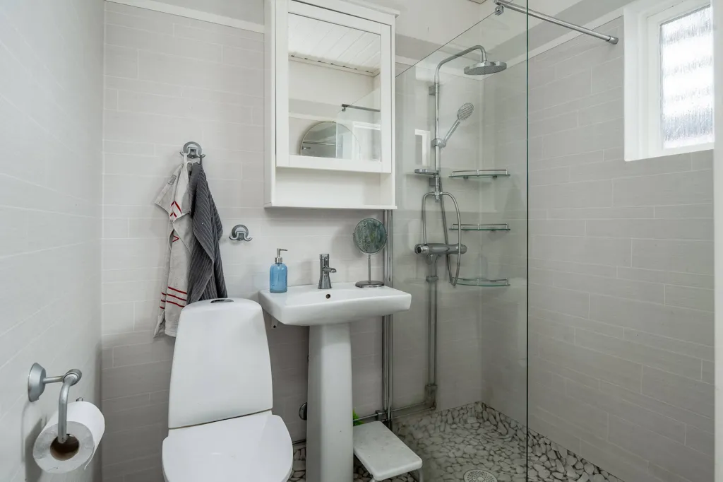 Bathrooms - 1.5-Storey Villa with Garden in Söderhamn