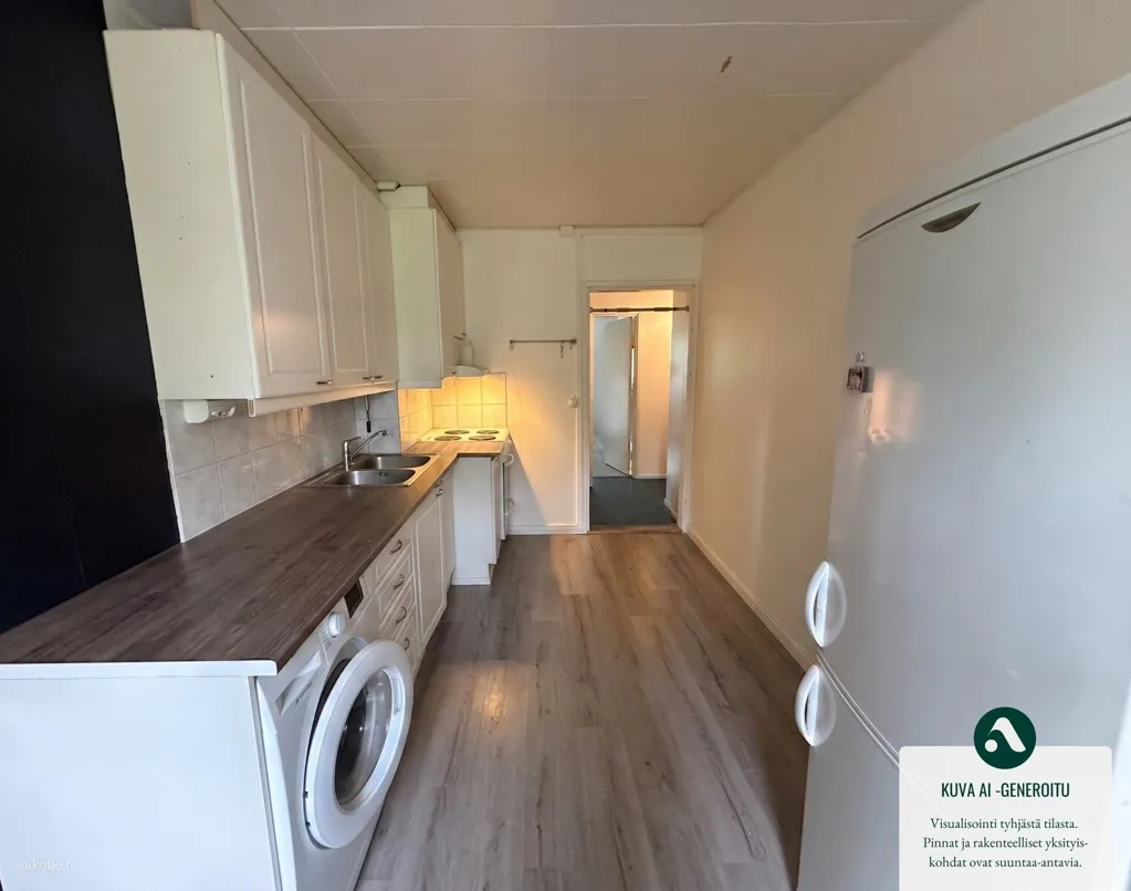 Kitchen - Spacious Studio with Balcony in Nekala, Tampere