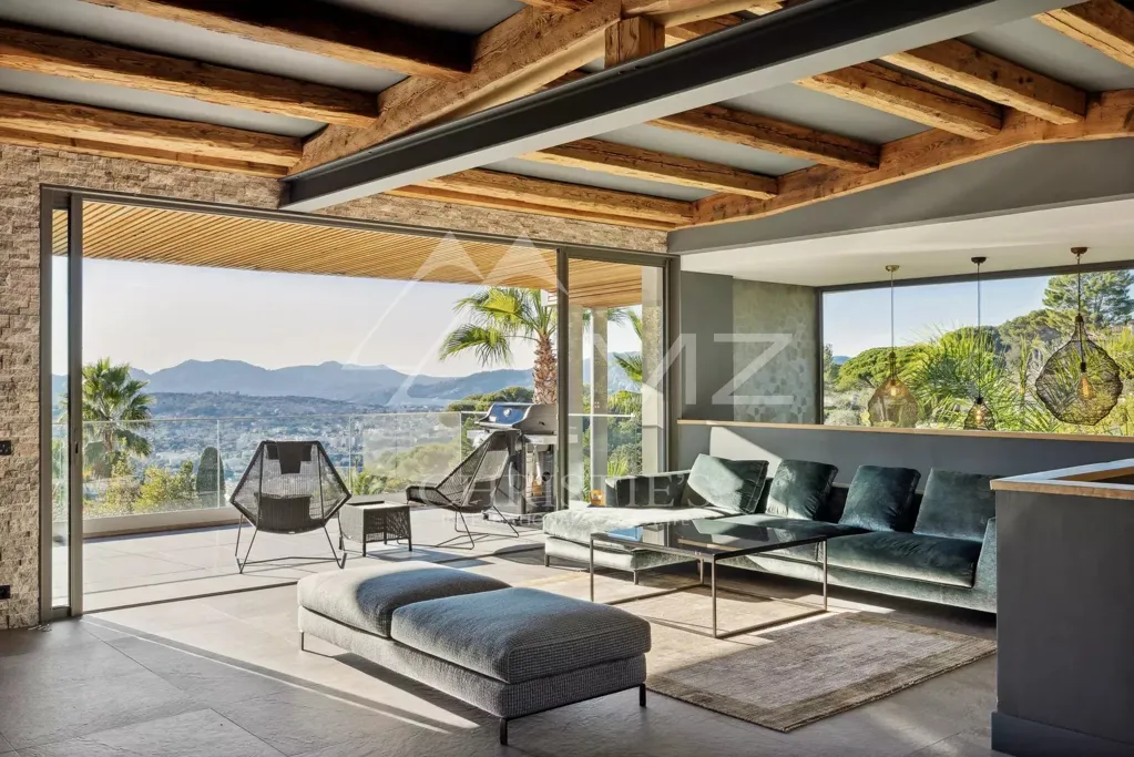 Séjour - Villa Contemporaine avec Vue Mer près de Cannes