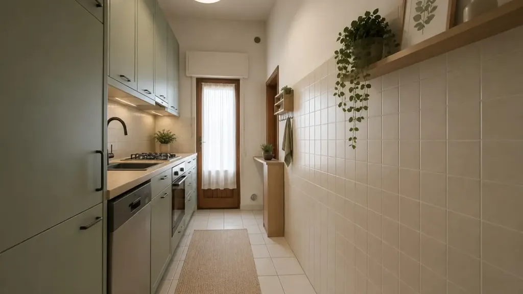 Cuisine - Quadrilocale with Balcony and Garage in Certaldo