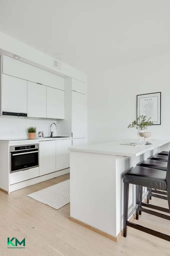 Köök - Modern Flat with Balcony in Oulu Centre