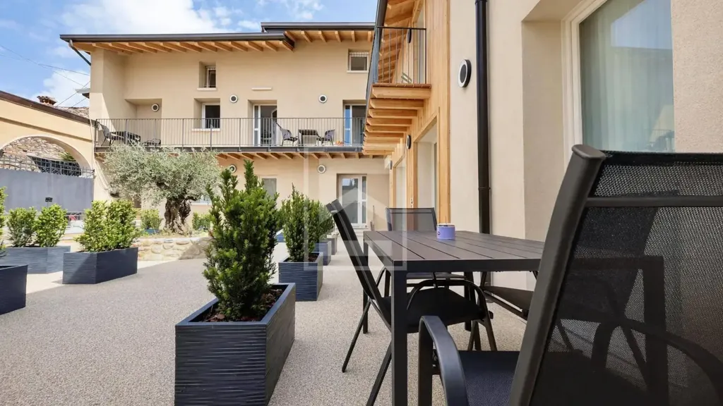 Terrace - Restored Triplex with Garden View in Manerba del Garda