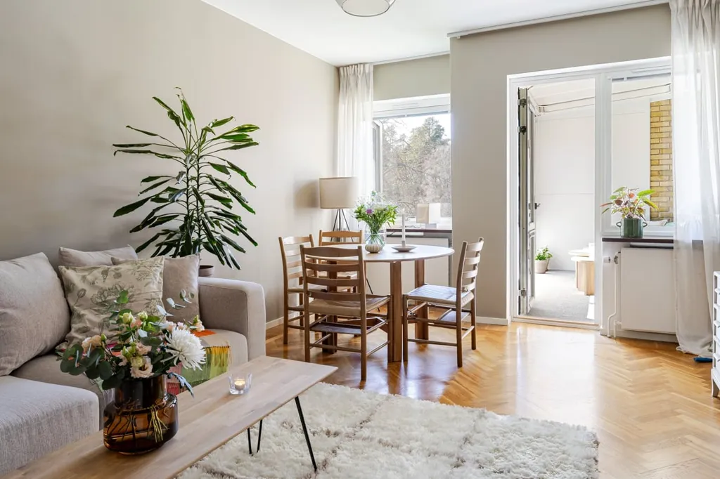Séjour - Bright Two-Bedroom with Balcony in Kalmar