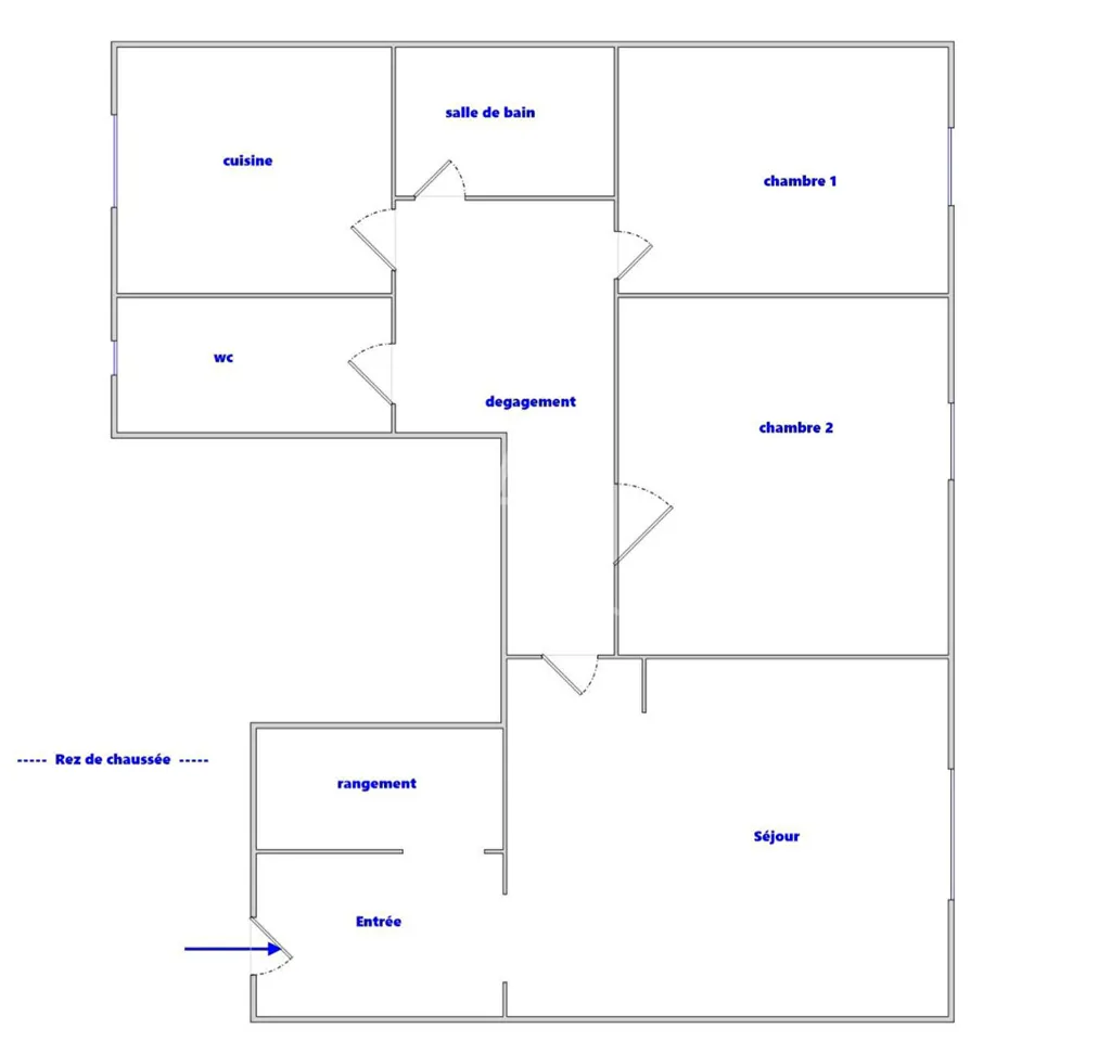 Floor Plan - Charming Parisian Flat with Terrace on Butte Bergeyre
