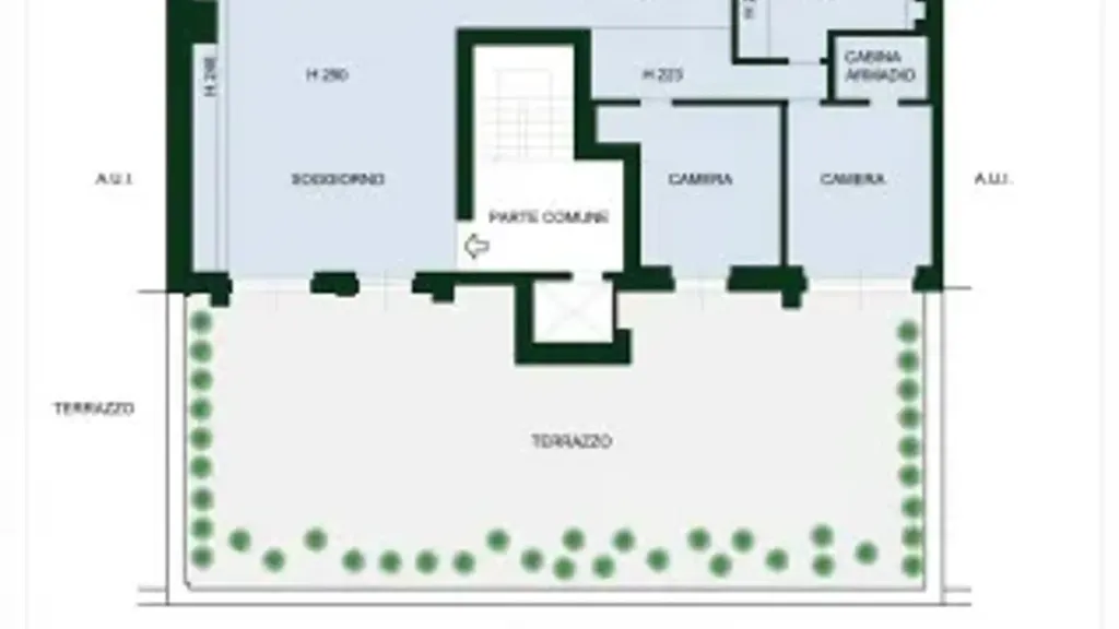 Plan - Penthouse with Large Terrace in Milan