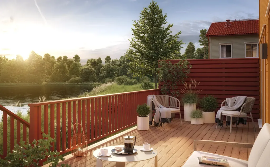Terrass - BR-Financed Apartments with Slottsby View