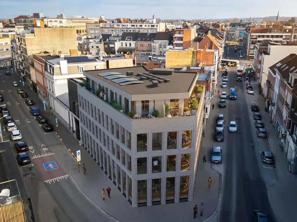 Aerial - Duplex Apartment with Terrace in Kortrijk