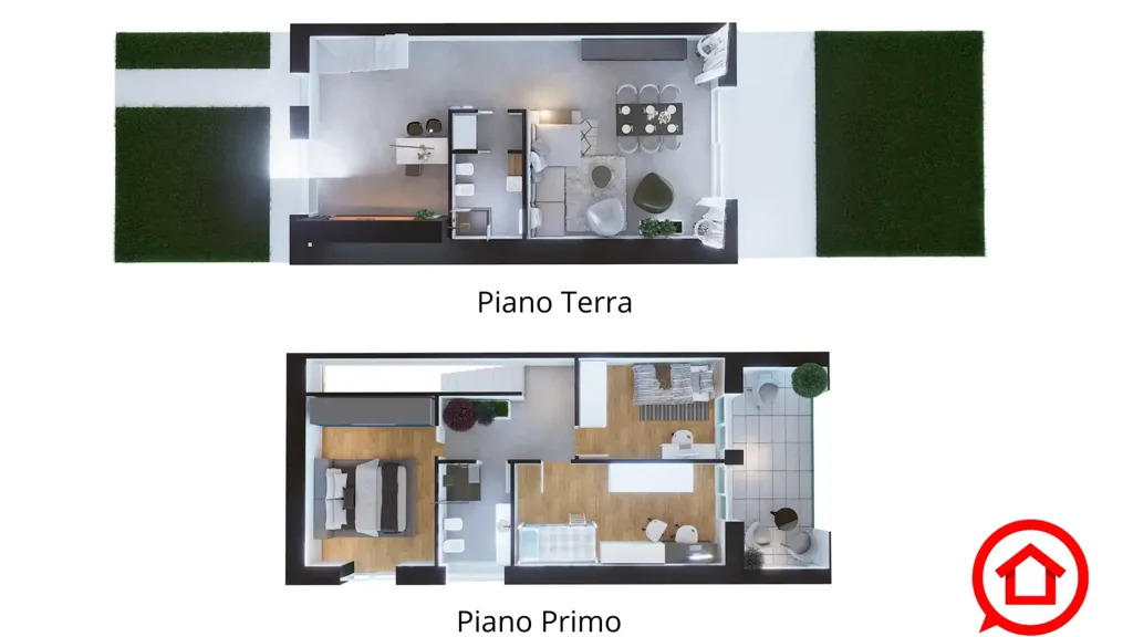Plan - Modern Villa with Private Garden in Cesena