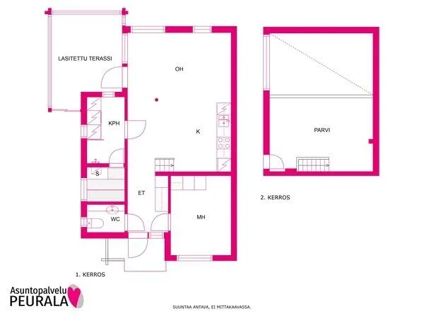 Plan - Two-Bedroom Cottage with Sauna in Sastamala