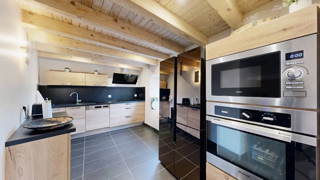 Köök - Renovated Chalet with Mountain View in La Plagne