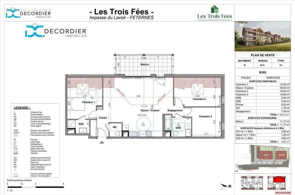 Plaan - New Apartment with Balcony in Féternes
