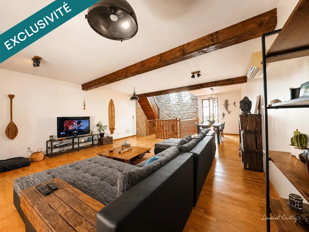 Living Room - Charming House with Courtyard in Salles-d'Aude