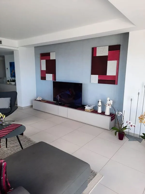 Living Room - Penthouse with Sea View in Punta Prima