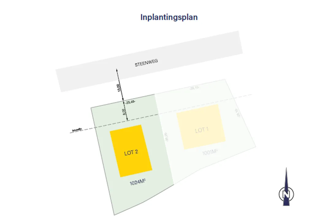 Plan - Terrain à Bâtir avec Permis de Verkaveling à Lierde