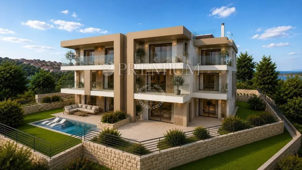 Extérieur - Two-Bedroom Apartment with Terrace in Omišalj Centre