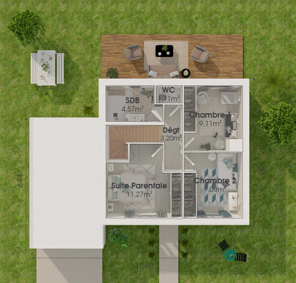 Planimetria - New Build House with Garden in Gréasque