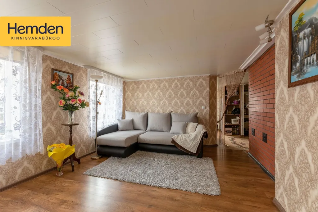 Living Room - Renovated House with Lake View in Kasepää