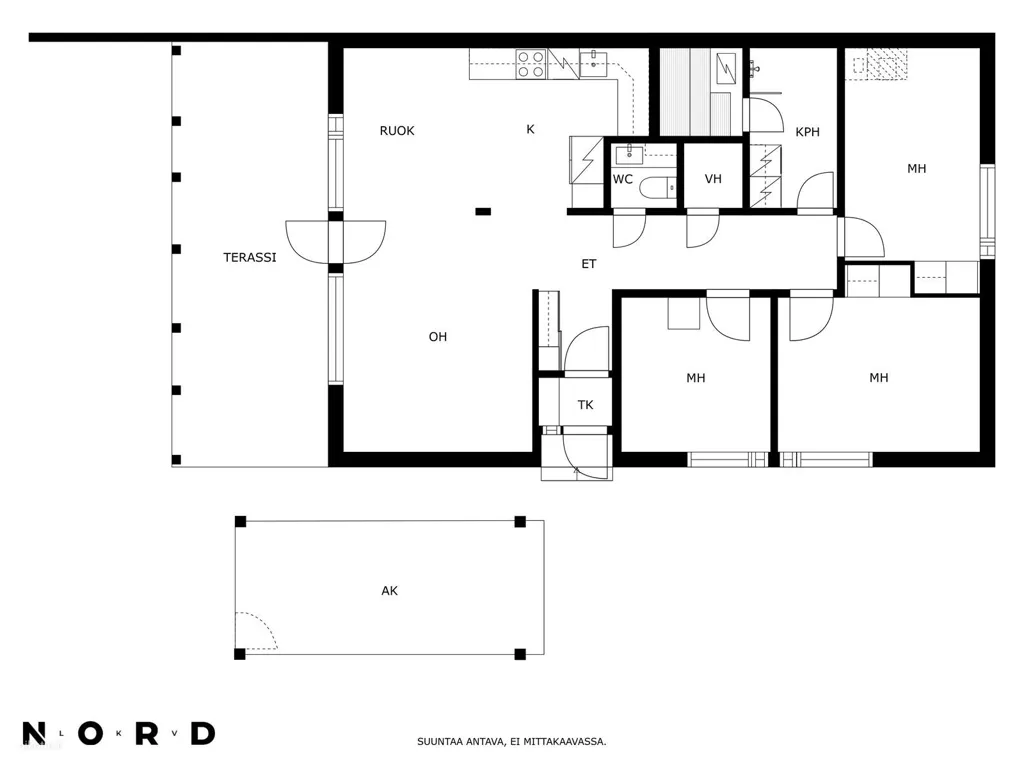 Plaan - Modernised Apartment with Balcony in Simonlaakso