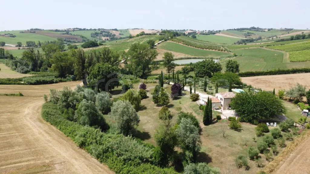 Vista aerea - Rustic Casale with Pool in San Costanzo