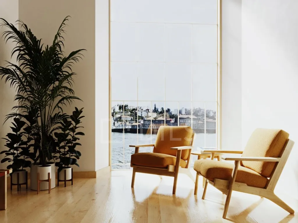 Séjour - T1 Apartment with River View in Vila Nova de Gaia
