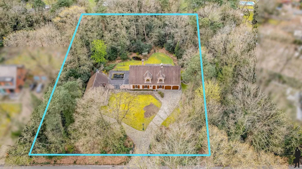 Aerial - Country Villa with Terrace and Garden