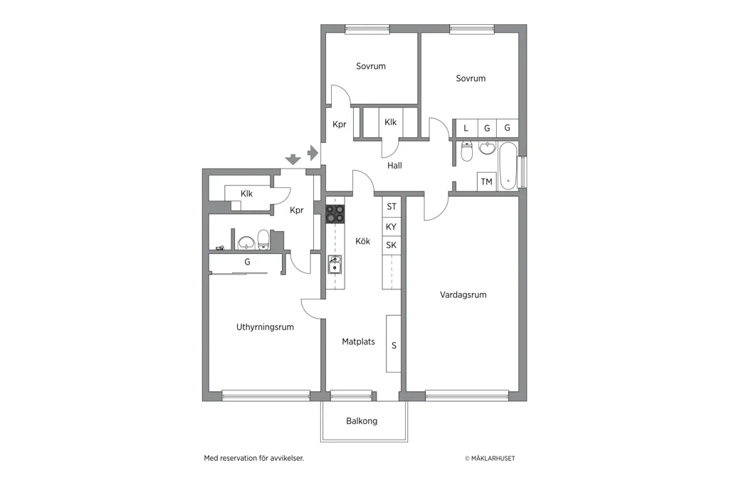 Planimetria - Apartment with Rental Unit and Balcony