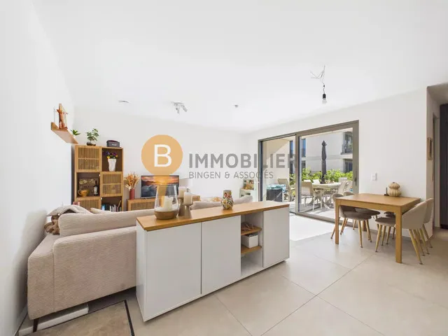Living Room - Modern Apartment with Terrace in Nospelt