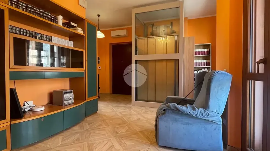 Living Room - Retrofitted Villa with Balconies in Asti