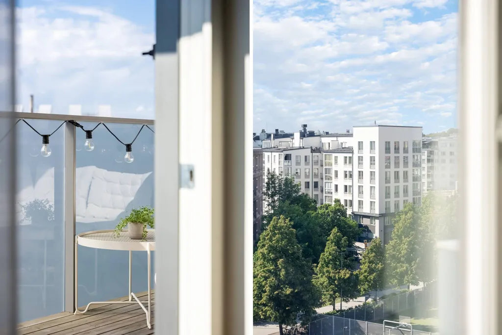 Balcon - Apartment with West Balcony in Hammarby Sjöstad