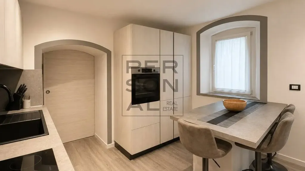 Köök - Rustic Apartment with Parking in Cavalese