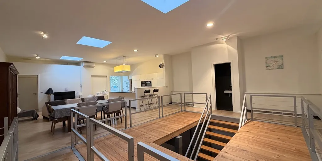 Living Room - Light-Filled Loft with Parking in Zottegem